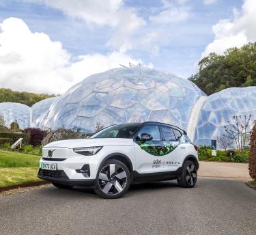 Volvo electric vehicle at Eden Project